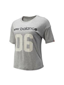 New Balance - Grey Printed Round Neck T-Shirt