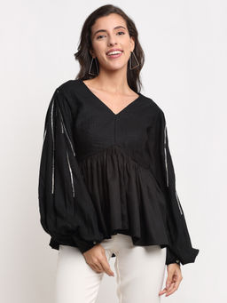 Ewoke - Black Embroidered Blousson