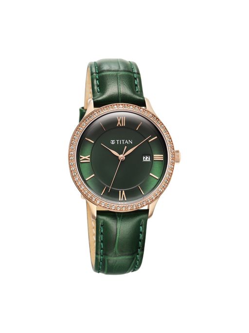 Titan Watches Green Watch Ladies Wrist Watch Brands Titan Female