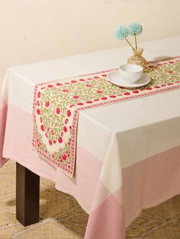 Fabindia - Red Cotton Printed Pushp Runner