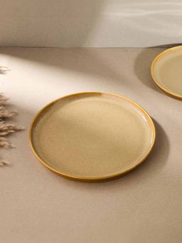 Fabindia - Yellow Ceramic Casted Farsi Dinner Plate