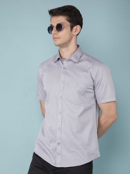 CRIMSOUNE CLUB - Mens Grey 100% Cotton Shirt