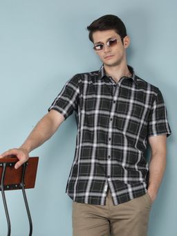 CRIMSOUNE CLUB - Mens Green Checkered Shirt