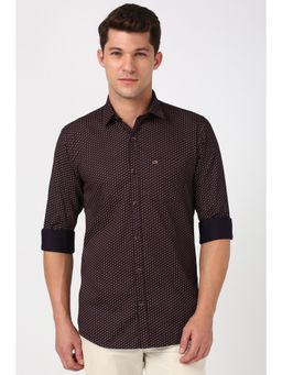 Peter England - Men Brown Slim Fit Print Shirt