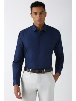Peter England - Men Navy Regular Fit Formal Shirt