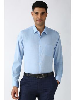 Peter England - Men Blue Regular Fit Formal Shirt