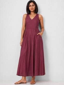 max - Purple Women Solid Dress