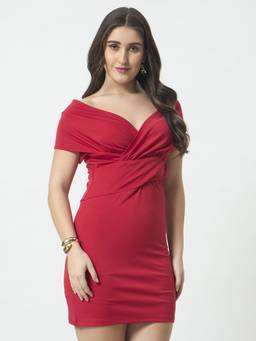Trend Arrest - Red Trend Arrest Bandage Bodycon Dress