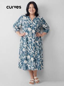 max - Blue Women Printed Dress