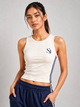 Slumber Jill - Women'S White Stretch Ease Rib Tank Top