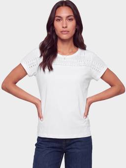 max - White Women Crochet Knit Top