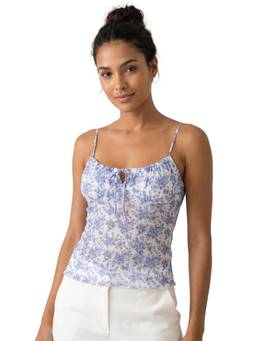 Moomaya - White Women's Floral Chiffon Top