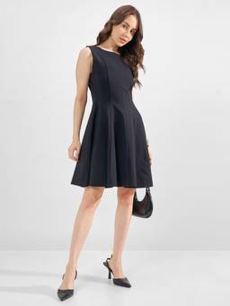 TOKYO TALKIES - Black Fit And Flare Dress
