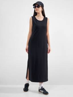 TOKYO TALKIES - Women Black Sleeveless Shift Dress