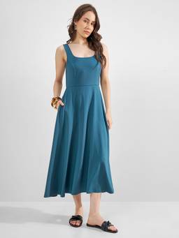 TOKYO TALKIES - Blue A-Line Dress