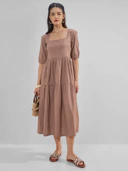TOKYO TALKIES - Brown Women Regular Fit Dress