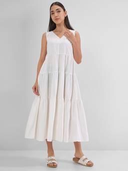 TOKYO TALKIES - White Women Regular Fit Dress