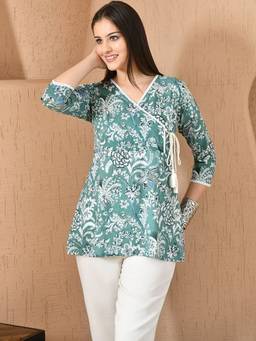 DECKEDUP - Green Women's Juliet Swirl Top