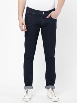 Wrangler - Men Solid Dark Blue Indigo Skinny Jeans