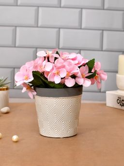 Tayhaa - Cream Geometric Shaped Ceramic Planter