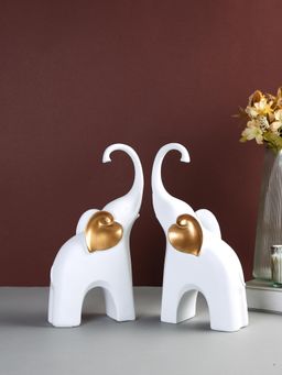 Tayhaa - Loving Elephant Couple Figurines