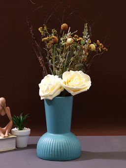 Tayhaa - Blue Textured Ceramic Vase