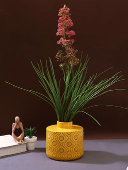 Tayhaa - Yellow Arabic Artwork Ceramic Vase