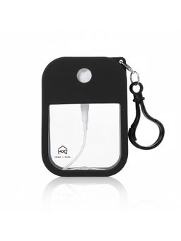 House of Quirk - Black Spray Bottle Refillable Perfume & Sanitizer Mist Sprayer With Hook