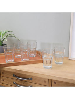 HomeTown - Fiesta Glass Coke Glass 300 ml Set of 6 in Transparent Colour