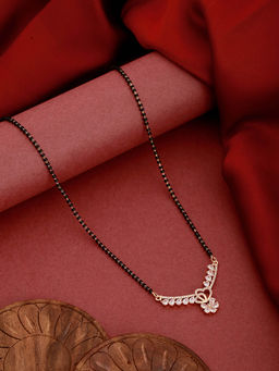 Aatmana - White Gold Plating Mangalsutra