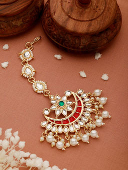 Aatmana - Multi-Color Gold Plating Maang Tikka