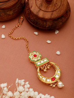 Aatmana - Multi-Color 24K Gold Plating Maang Tikka