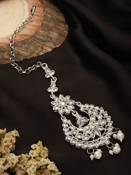 Aatmana - White Silver Plating Maang Tikka