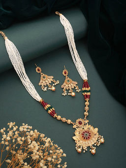 Aatmana - Multi-Color 24K Gold Plating Necklace Set