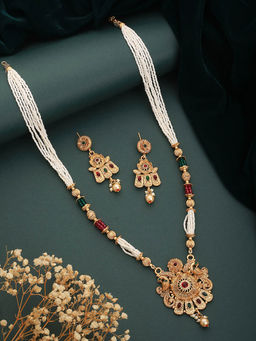 Aatmana - Multi-Color 24K Gold Plating Necklace Set