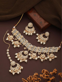Aatmana - White Gold Plating Necklace Set