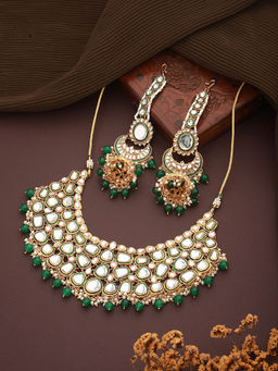 Aatmana - Green Gold Plating Necklace Set
