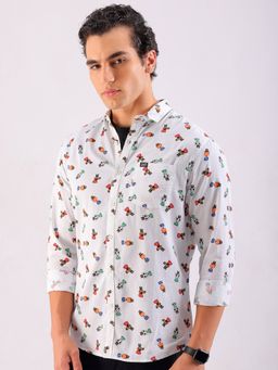 The Indian Garage Co - Men Regular Fit Conversational Printed Full Sleeves Casual Shirt