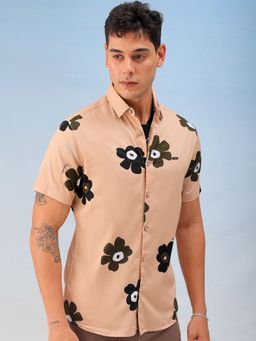 The Indian Garage Co - Men Regular Fit Printed Half Sleeves Casual Shirt