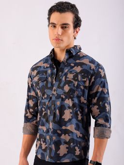 The Indian Garage Co - Men Regular Fit Camouflage Casual Shirt