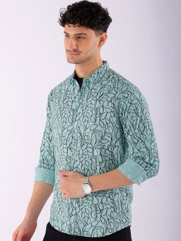 The Indian Garage Co - Men Regular Fit Tropical Full Sleeves Spread Collar Casual Shirt