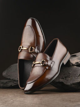 EGOSS - Luxe Genuine Leather Tan Formal Loafers