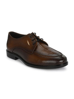 EGOSS - Platinum Genuine Leather Tan Formal Derbies