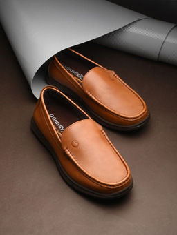 EGOSS - Zero Gravity Genuine Leather Tan Casual Sneakers