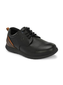 EGOSS - Zero Gravity Genuine Leather Black & Brown Casual Sneakers