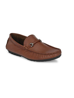 EGOSS - Ultimate Socks Genuine Leather Tan Casual Loafers