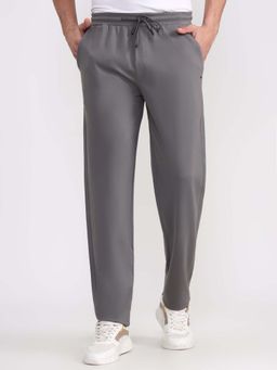 JadeBlue - Men's Grey Slim Fit Track Pant Blended Fabric Solid Pattern Comfortable and Stylis