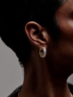 MISS JO - Emerald Cut Solitaire Hoop Earrings