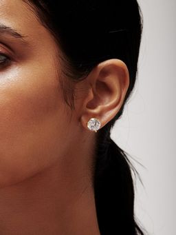 MISS JO - Brilliant Round Shaped Solitaire Stud Earrings