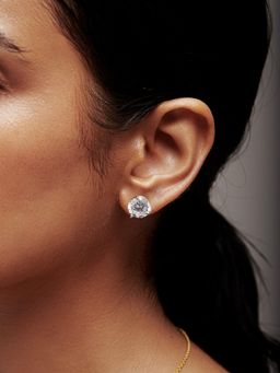 MISS JO - Brilliant Round Shaped Solitaire Stud Earrings